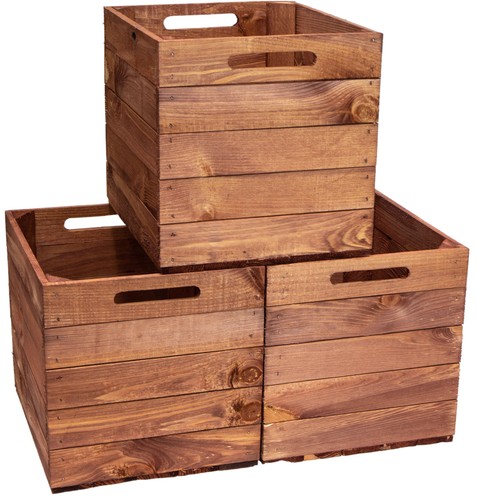 3er set holzkiste vintage - holzkiste,